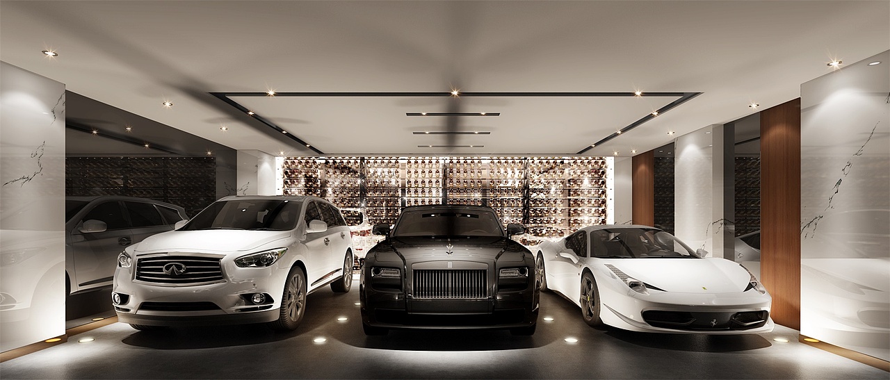 现代别墅地下车库|空间|家装设计|酷设计感悟空间_原创作品-站酷zcool