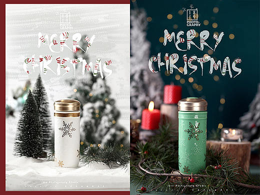 圣诞节 陶瓷杯活瓷保温杯拍摄 Christmas 1819工作室