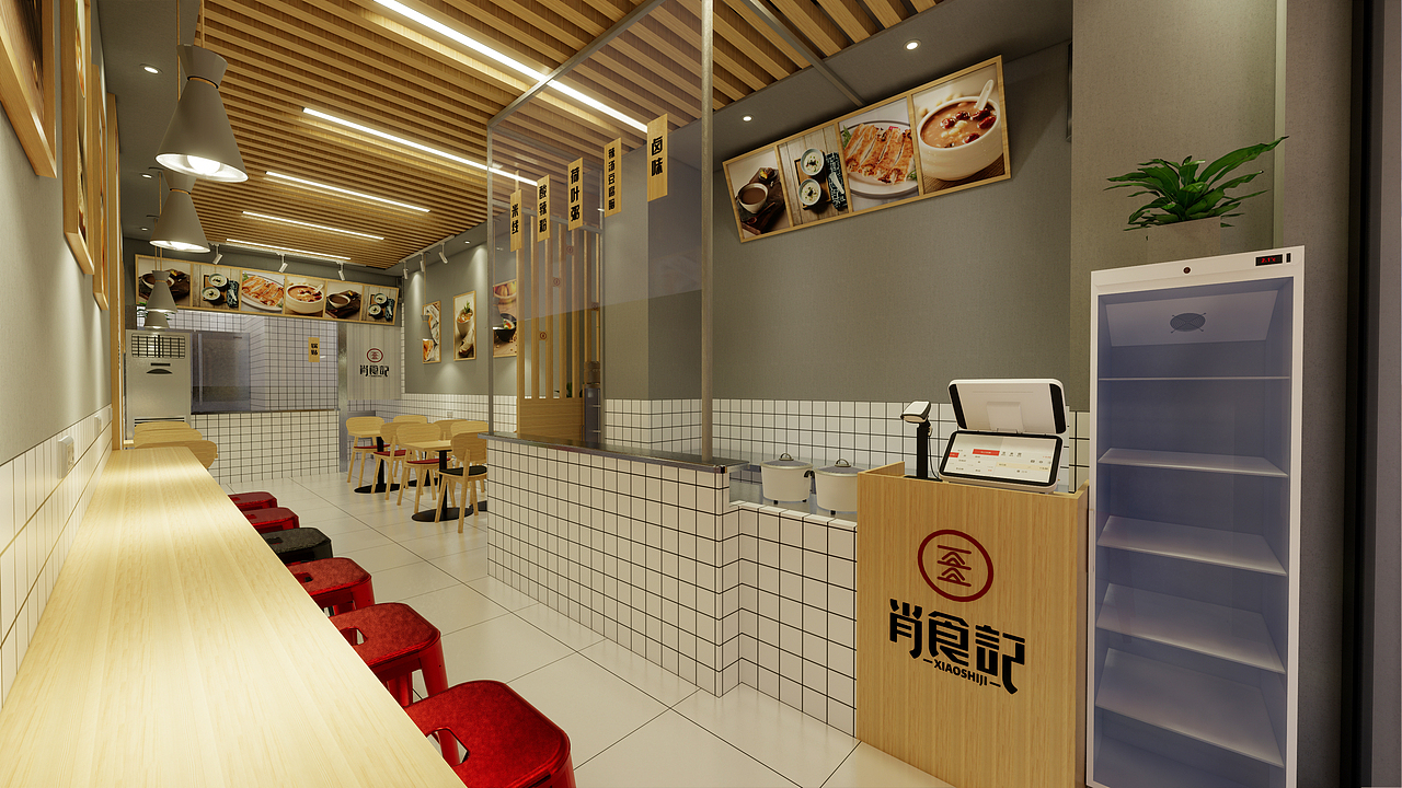 肖食记（燕寿街店）空间效果图（图ZMjAwNjMxMDQw） - 家装设计 - 站酷设计师shopcare空间设计原创素材 - 站酷ZCOOL