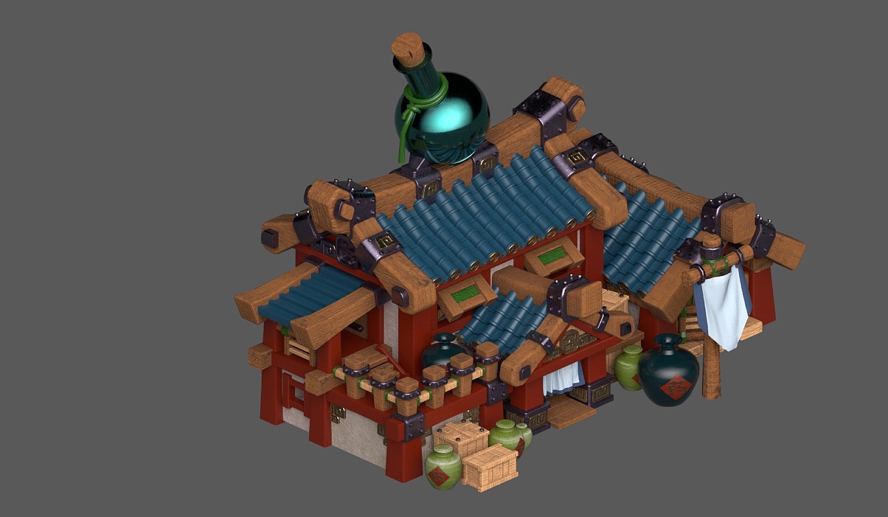 药水店设计建模