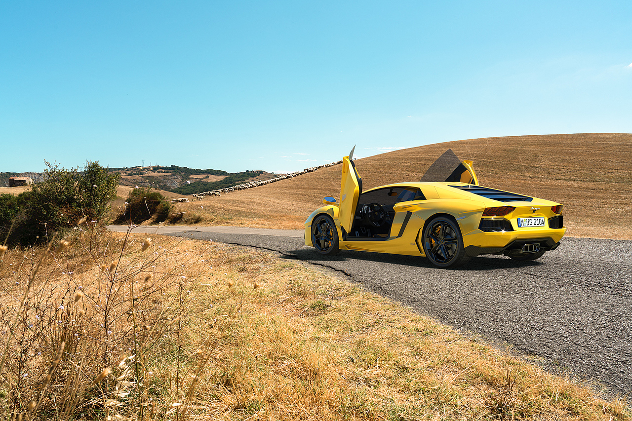 汽车渲染-兰博基尼/Lamborghini Aventador LP700-4（图ZMjk1MTgzMjY4） - 机械/交通 - 站酷设计师雨桦原创素材 - 站酷ZCOOL