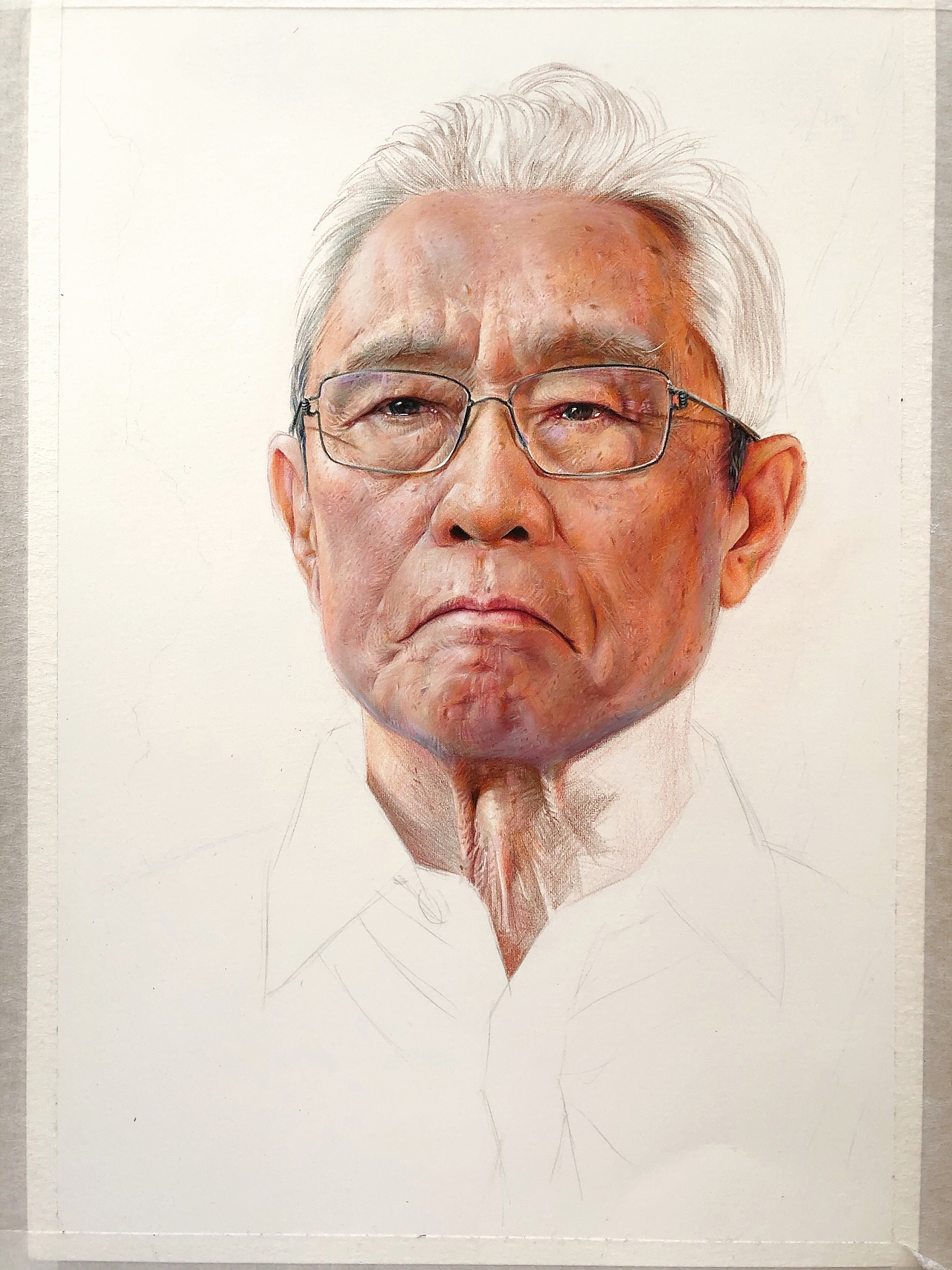 彩铅百人同绘《钟南山院士》（图ZMTk2MzExNTM2） - 绘画 - 站酷设计师大叔左右原创素材 - 站酷ZCOOL