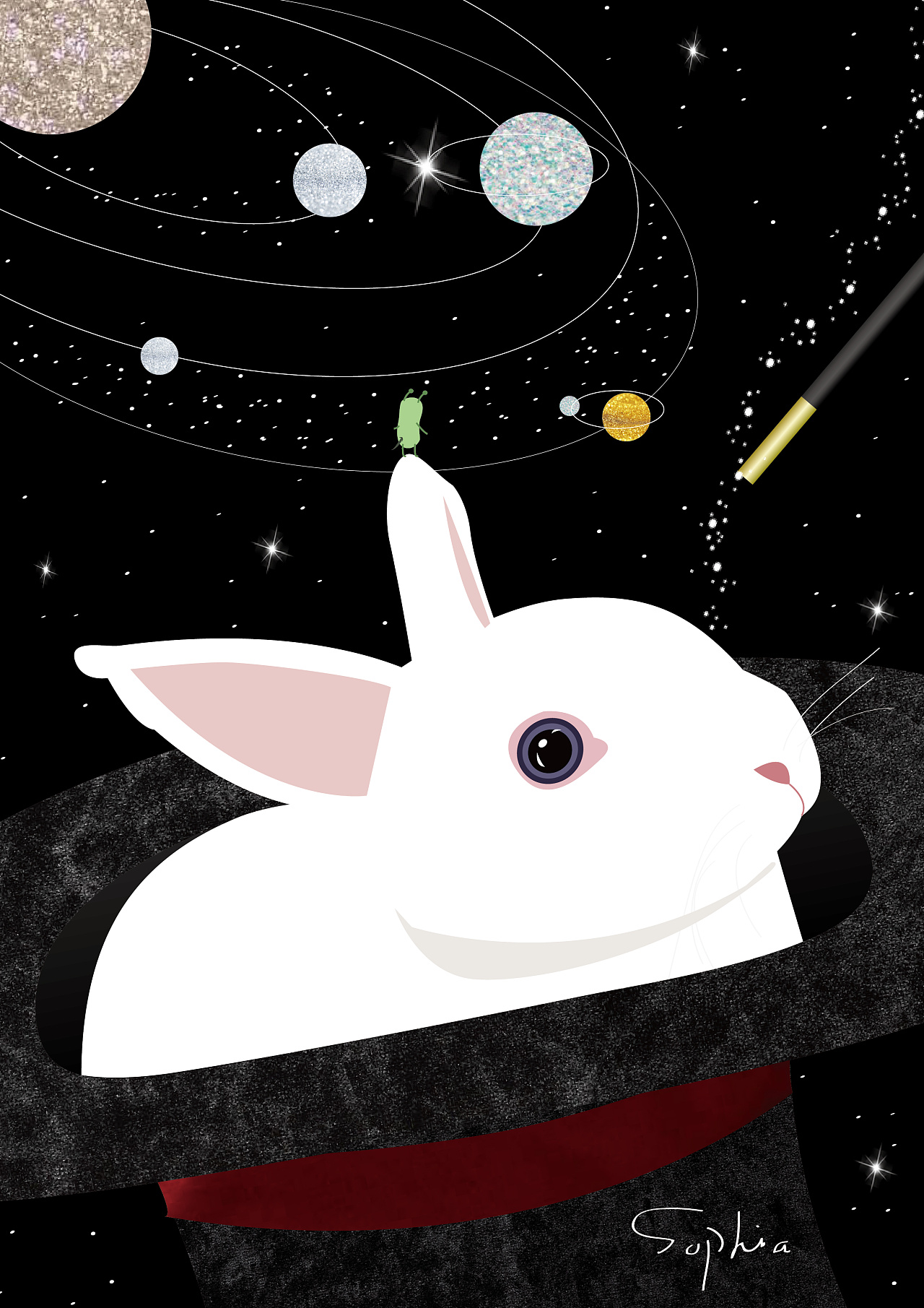 哲学家将宇宙比喻成魔术师礼帽里的兔子,而地球是它众多毛发中的一根