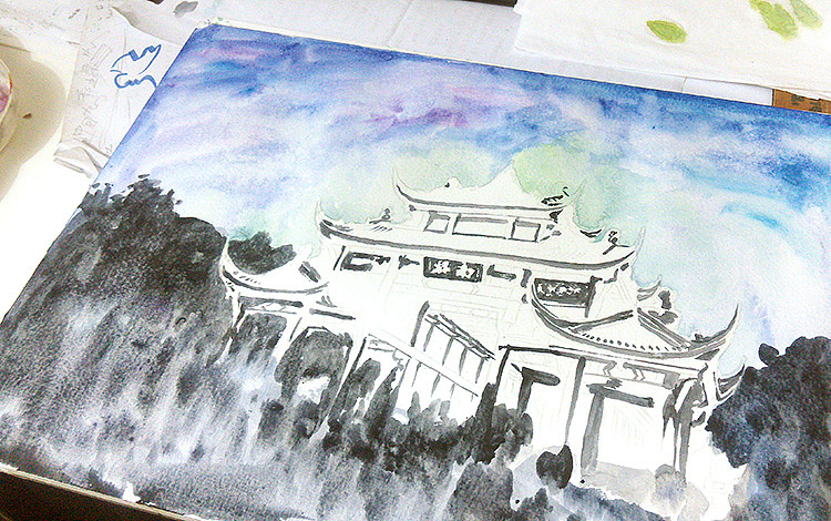 都江堰南桥夜景