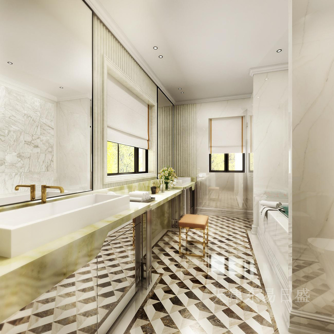 450平古典风格别墅装修效果图,宁静,优雅,富有戏剧性