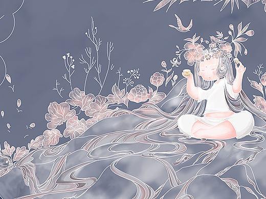 插画海报。