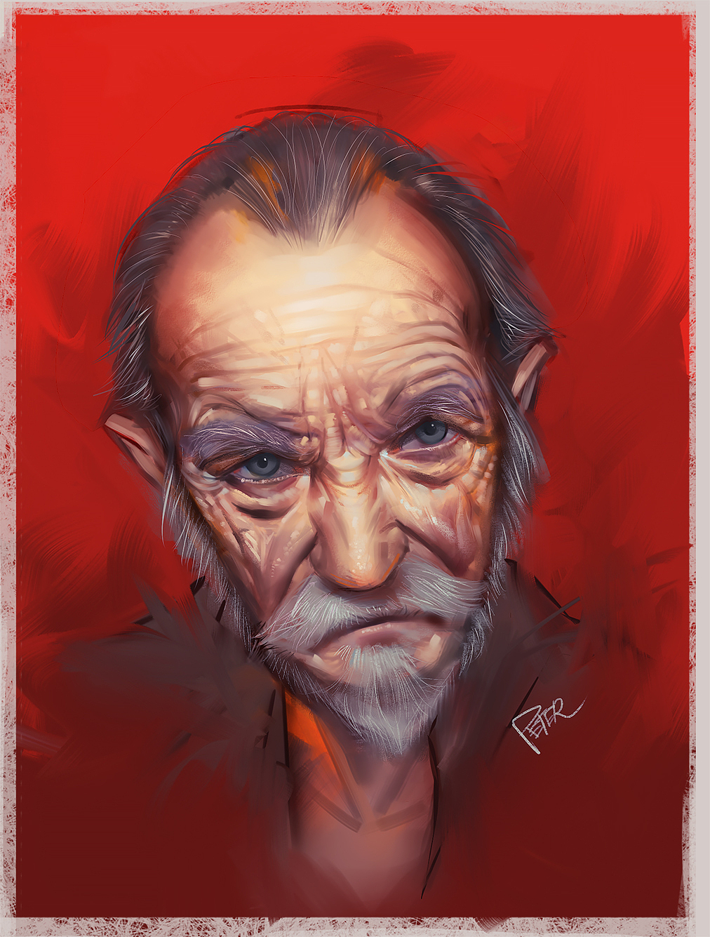 老人像（图ZMTAzOTUyMjIw） - 商业插画 - 站酷设计师Peter肖吉原创素材 - 站酷ZCOOL