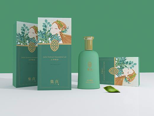 集真日化品 logo 包装 品牌形象设计