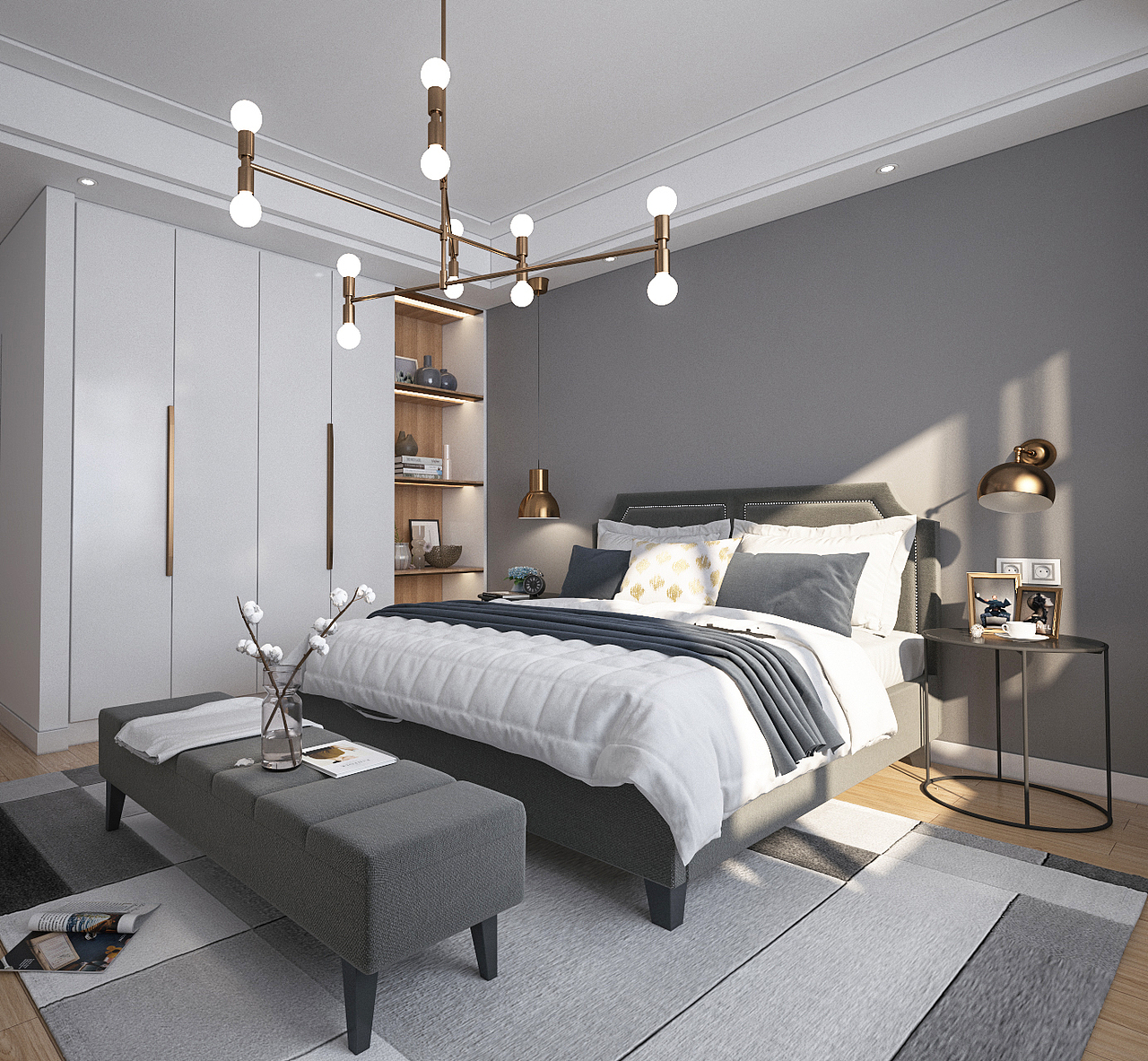 Modern minimalist room c - 3Dmax 效果图