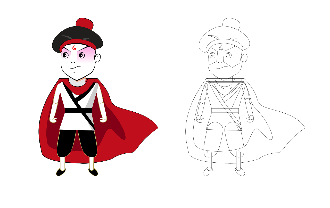 卡通(武松)|插画|艺术插画|wk6111 - 原创作品 - 站酷 (zcool)