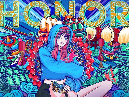 荣耀参赛插画作品