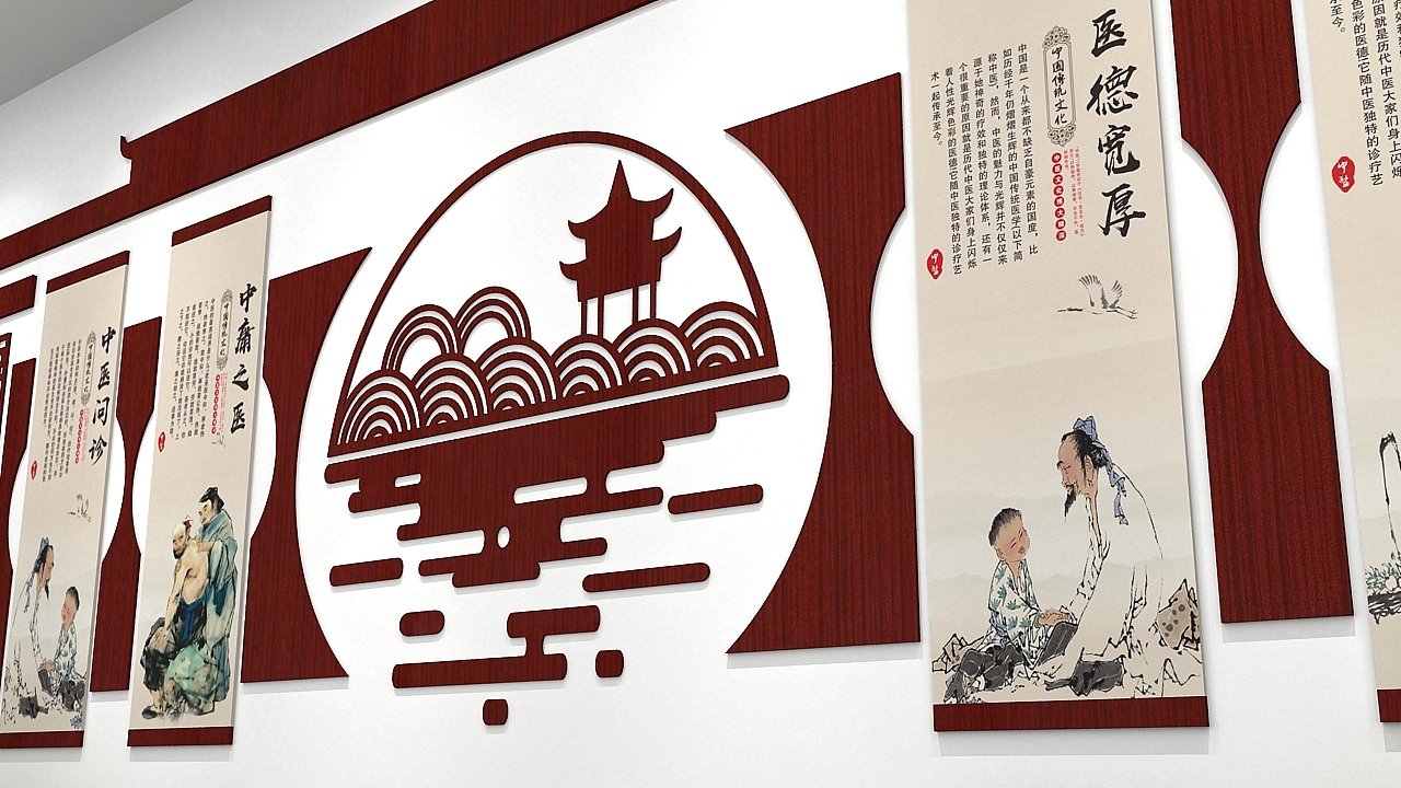 中式文化墙|空间|家装设计|皮卡丘tang_原创作品-站酷(zcool)