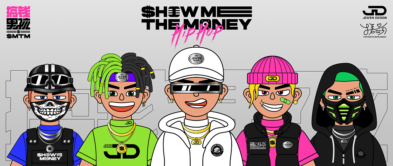 《搞钱男孩》嘻哈角色系列（图ZMzA5MDY1MDMy） - 人物/生物 - 站酷设计师JEWEN接吻原创素材 - 站酷ZCOOL