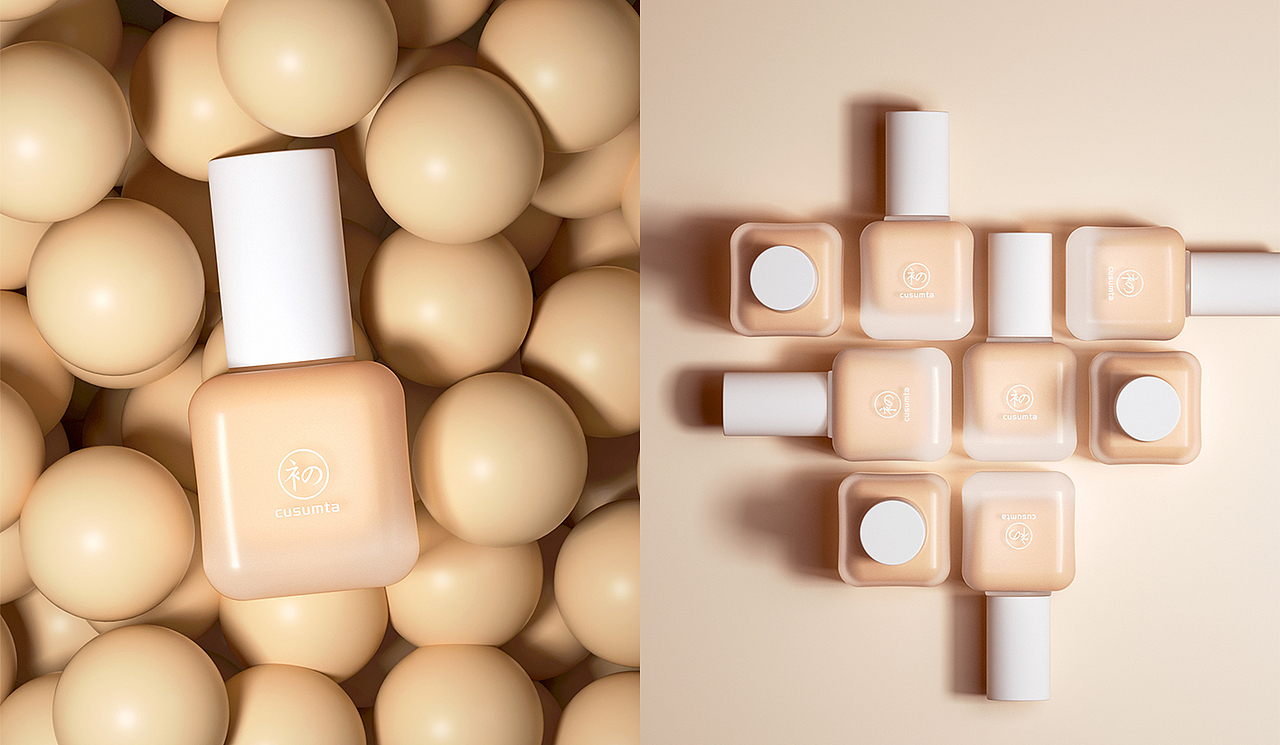 初夏堂光感水漾粉底液&产品渲染