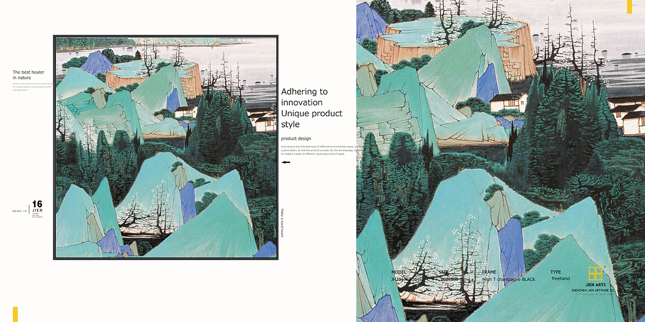 #新中式##装饰画##软装搭配##墙面挂画##酒店会所#（图ZOTI4MDg2NjQ=） - 绘画 - 站酷设计师集恒工艺实物画原创素材 - 站酷ZCOOL