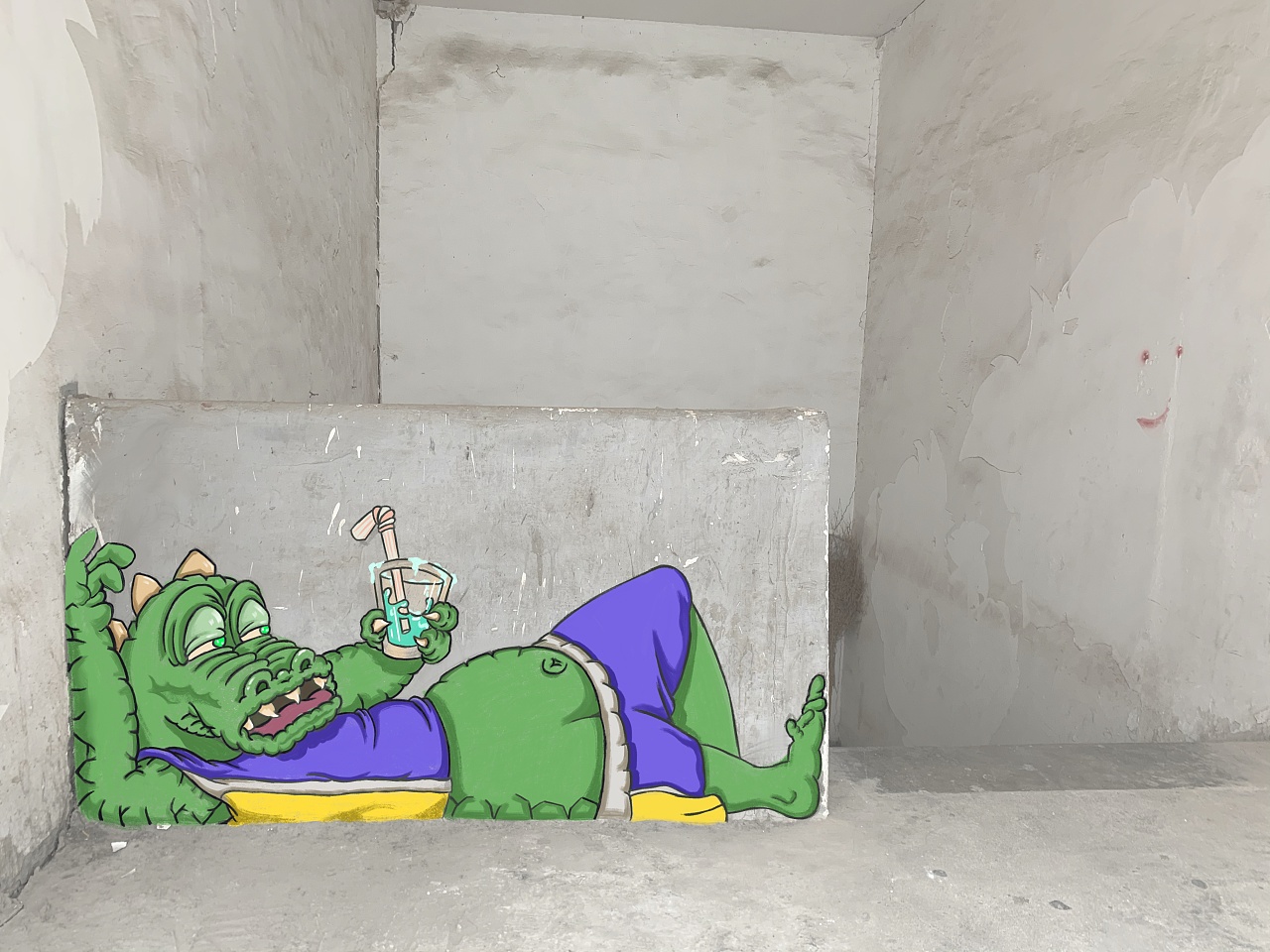 小鳄鱼20校园改造项目墙绘风格板绘