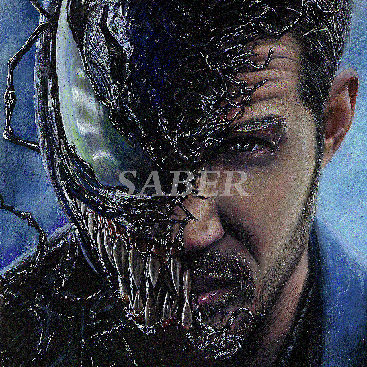 毒液—彩铅作品