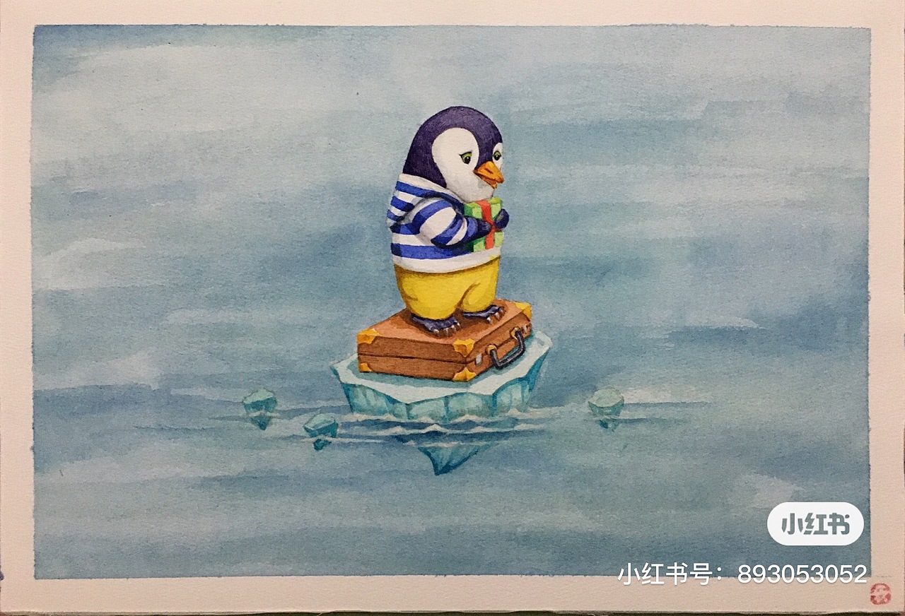 🐧的出行🧳（图ZMjY2MjA1NTcy） - 绘本 - 站酷设计师画画的三石原创素材 - 站酷ZCOOL