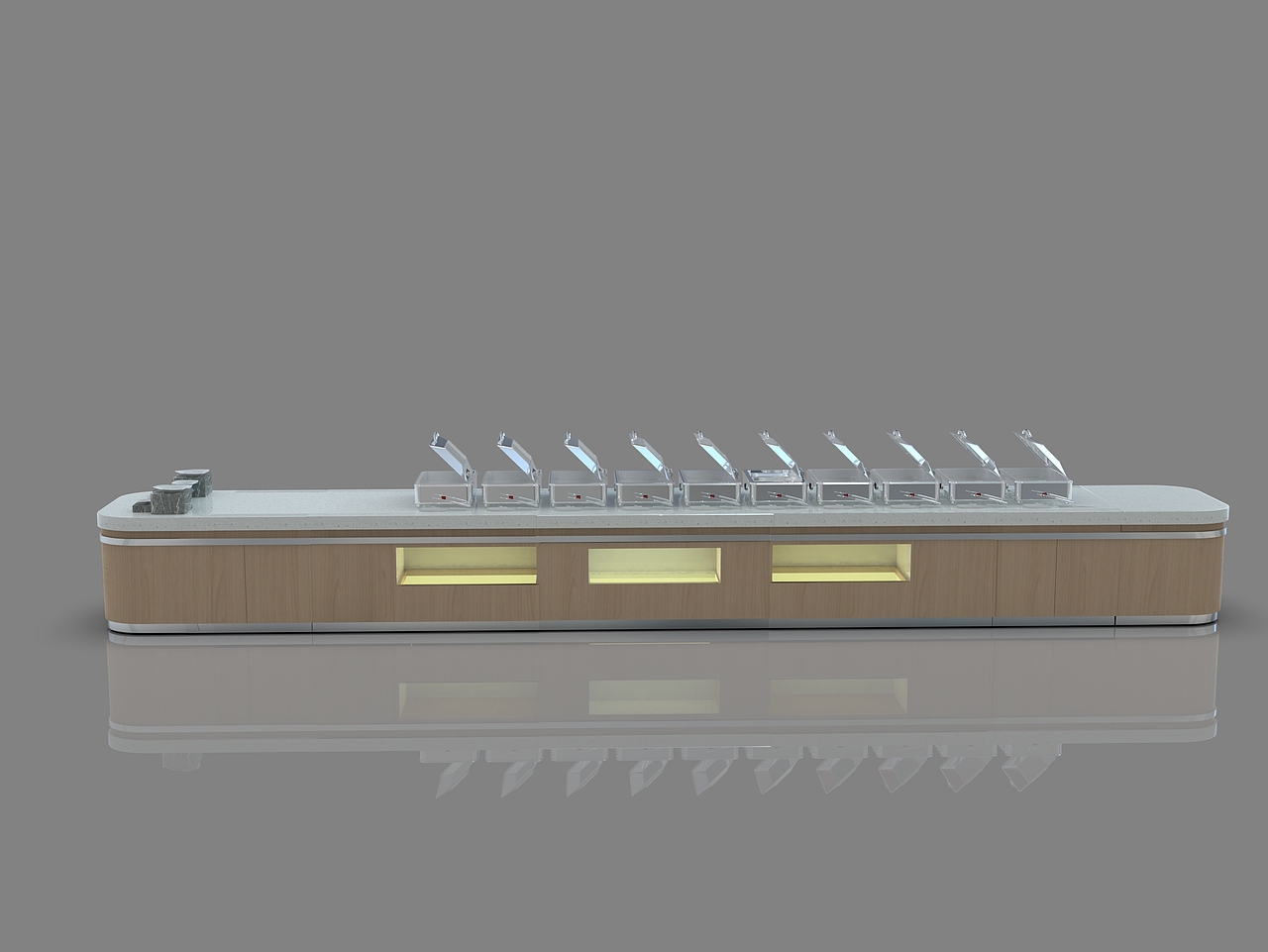 2022年新力士上海展会宴会用移动布菲台自助餐取餐台