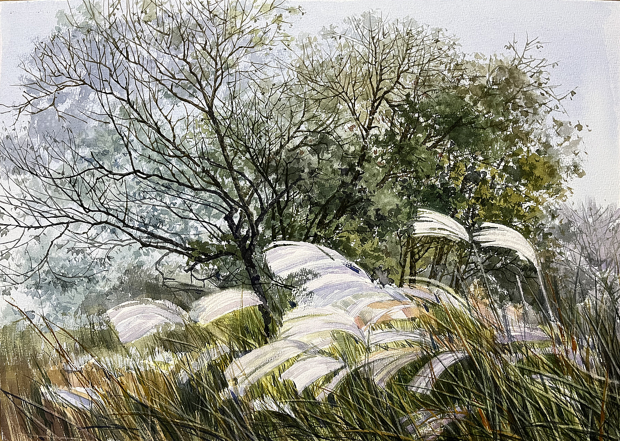 水彩风景——冬日的风声(又是无私奉献的高清步骤)