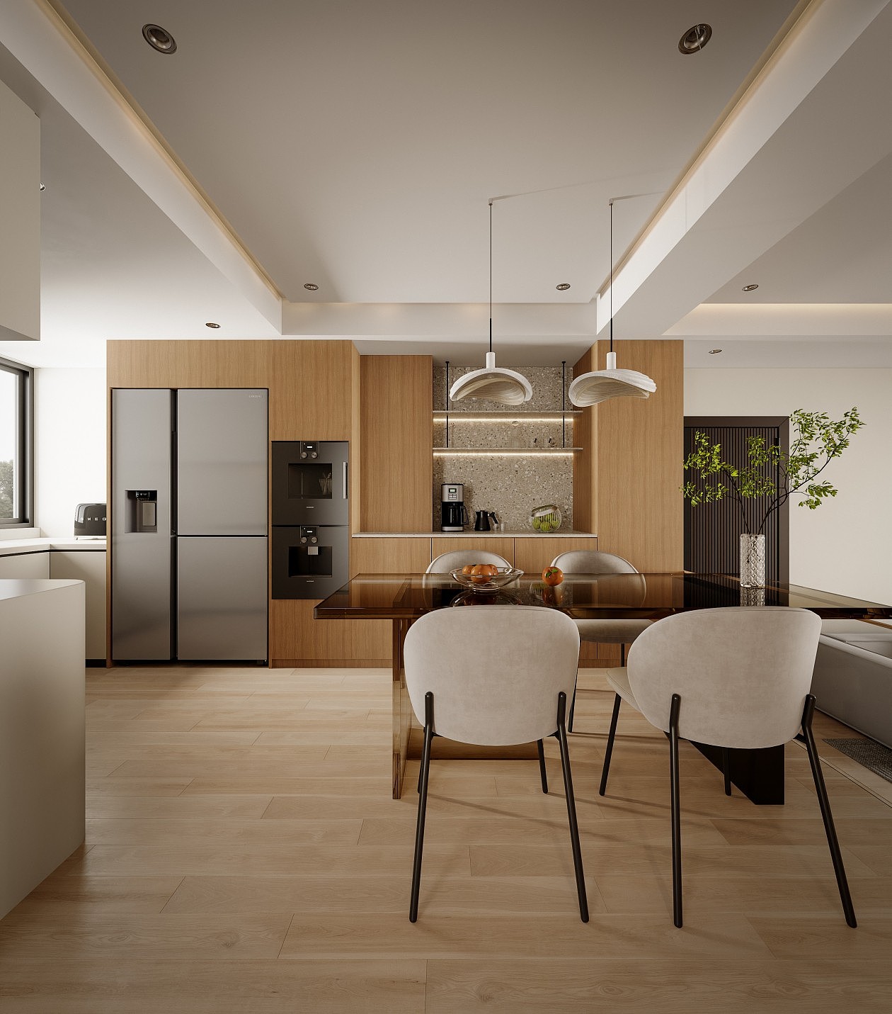 原木风错层客餐厅