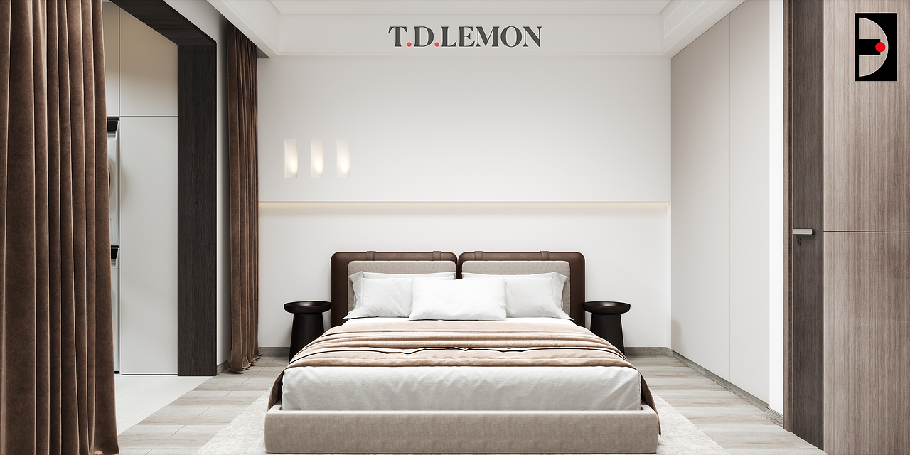 老人房利用灯带营造柔和的分为灯光,同时利用石膏灯增加设计感