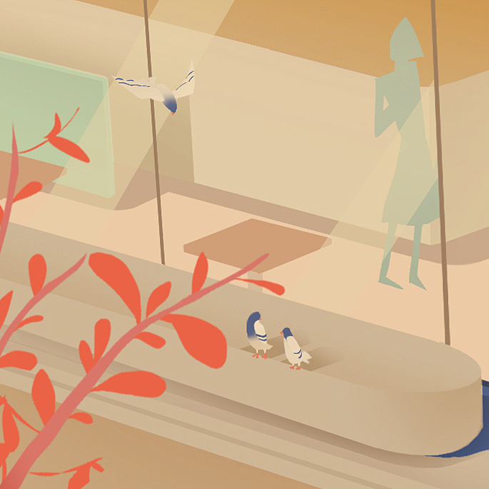 【LiAN】马尾咖啡宣传画