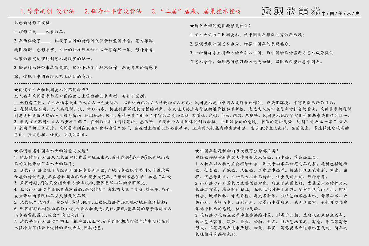 中外美术史(小抄)