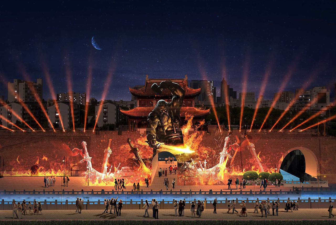 城楼3D沉浸式投影灯光秀