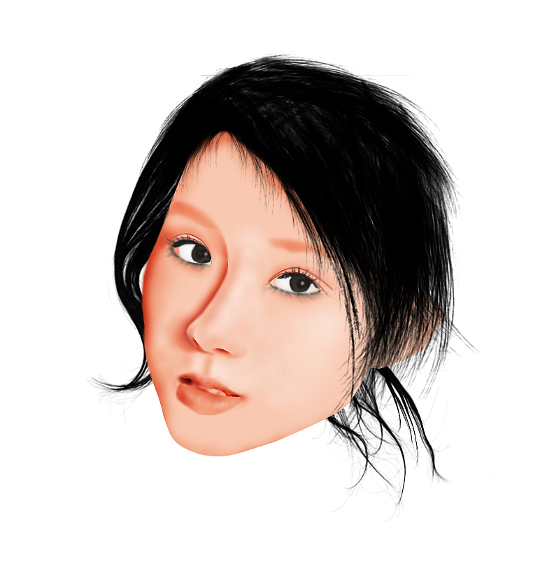 PS鼠绘人物肖像