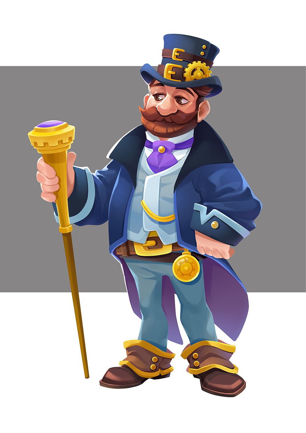 角色原画-市长|插画|游戏原画|金十三 - 原创作品 - 站酷 (zcool)