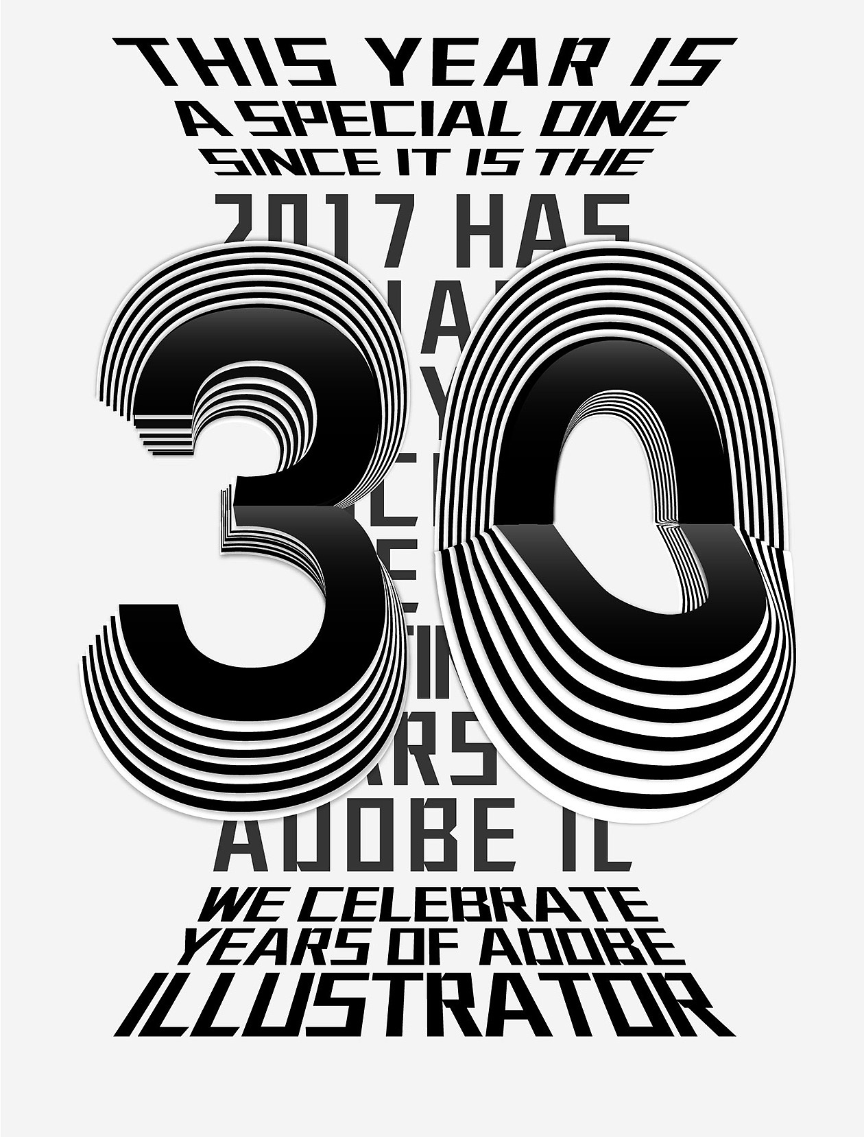 ILLUSTRATOR 30周年海报 临摹 习作