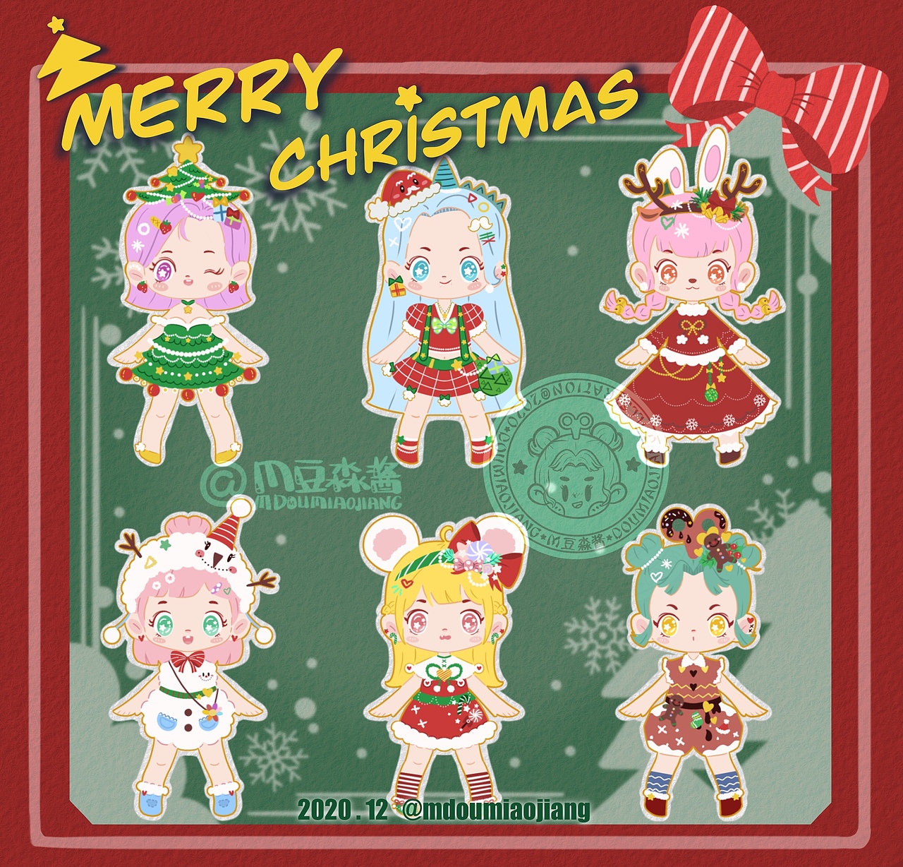 原创圣诞个人ID卡通（图ZMjM2ODg4ODg4） - 创作习作 - 站酷设计师M豆淼酱原创素材 - 站酷ZCOOL