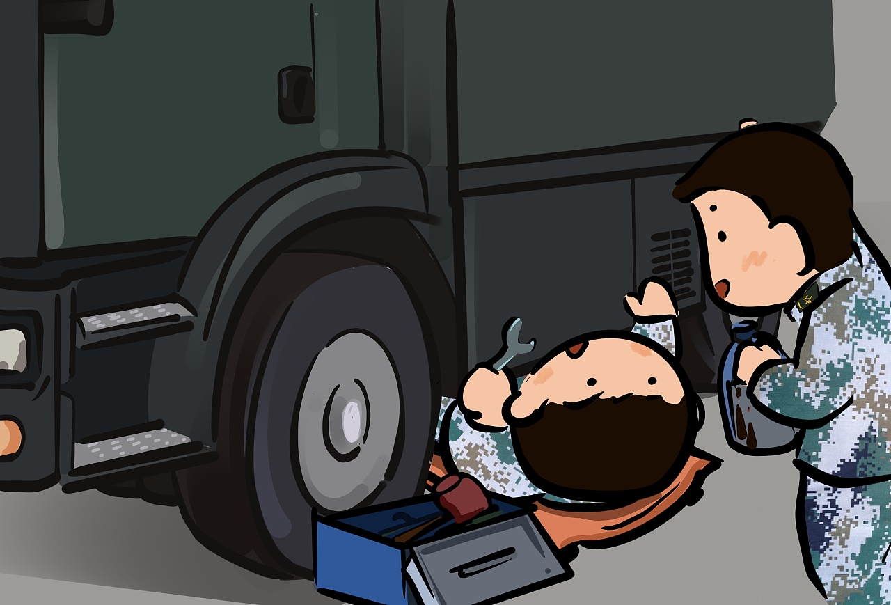 解放军报配图插画|动漫|单幅漫画|老奕 - 原创作品 - 站酷 (zcool)