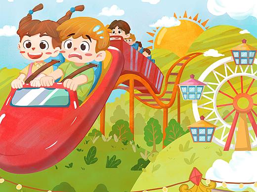 原创插画  商稿分享 《游乐场》