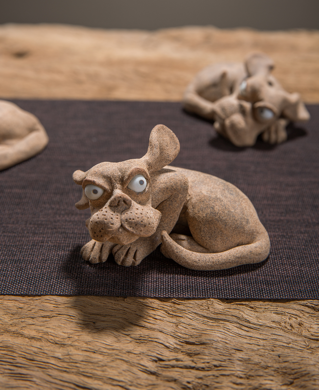 器十二景德镇捏雕十二生肖狗茶宠摆件