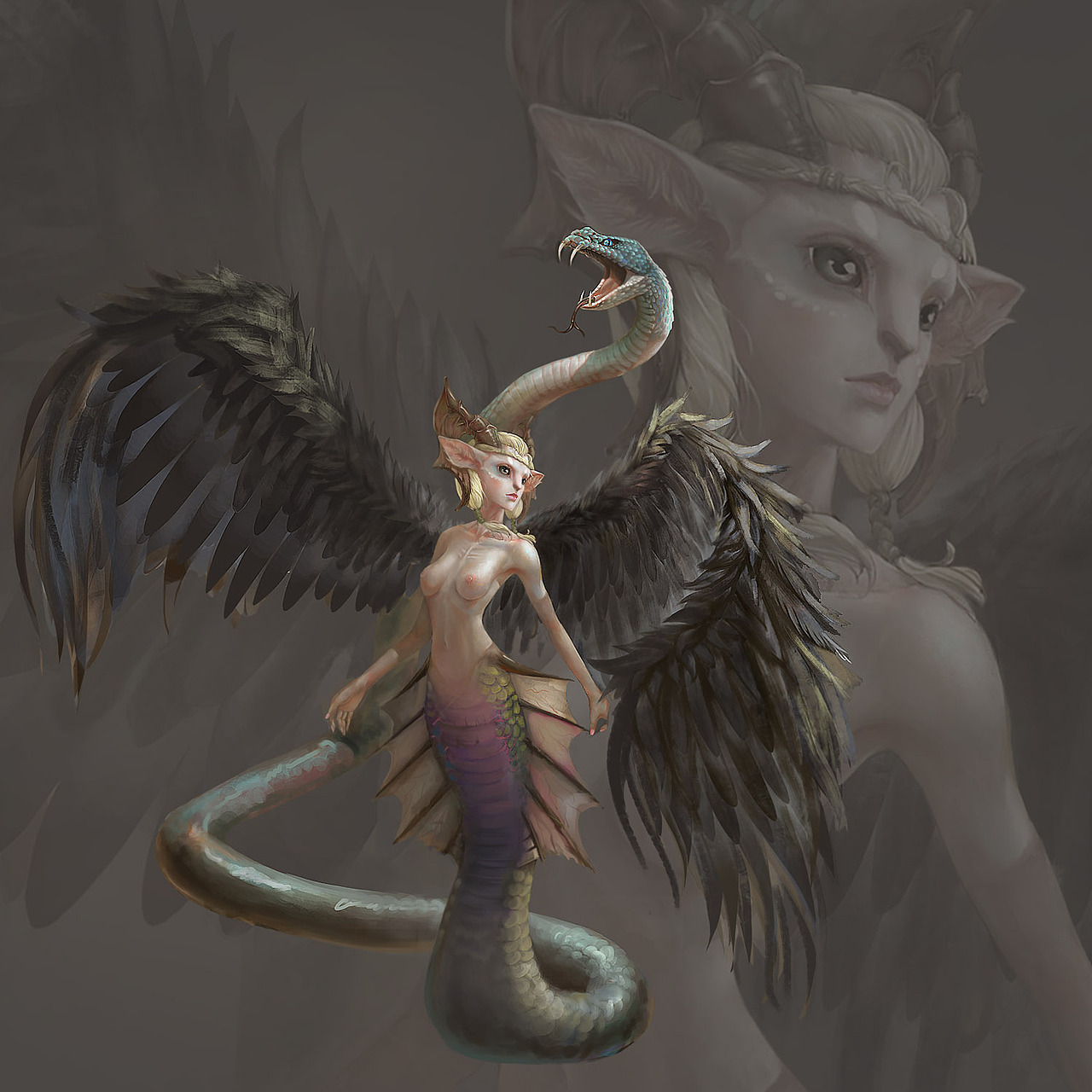 怪物|插画|概念设定|王白石一_原创作品-站酷zcool