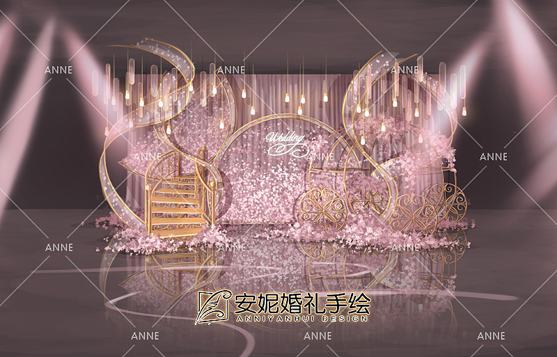 粉嫩粉嫩的一波（图ZMTYxNjUxMTcy） - 舞台美术 - 站酷设计师安妮婚礼手绘原创素材 - 站酷ZCOOL
