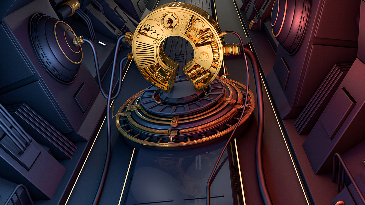 卓朗科技主题c4d海报 空间站