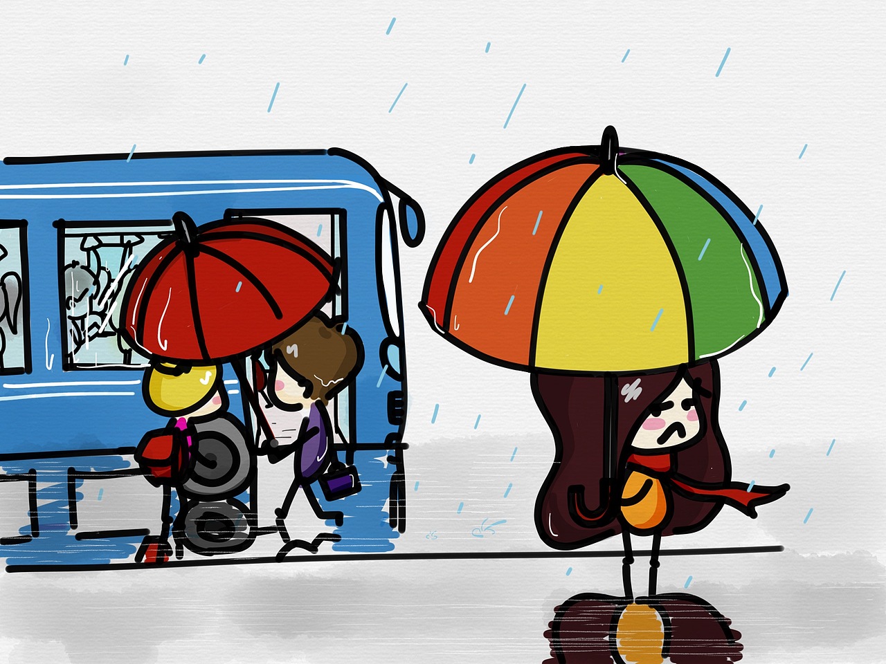 讨厌下雨天的交通