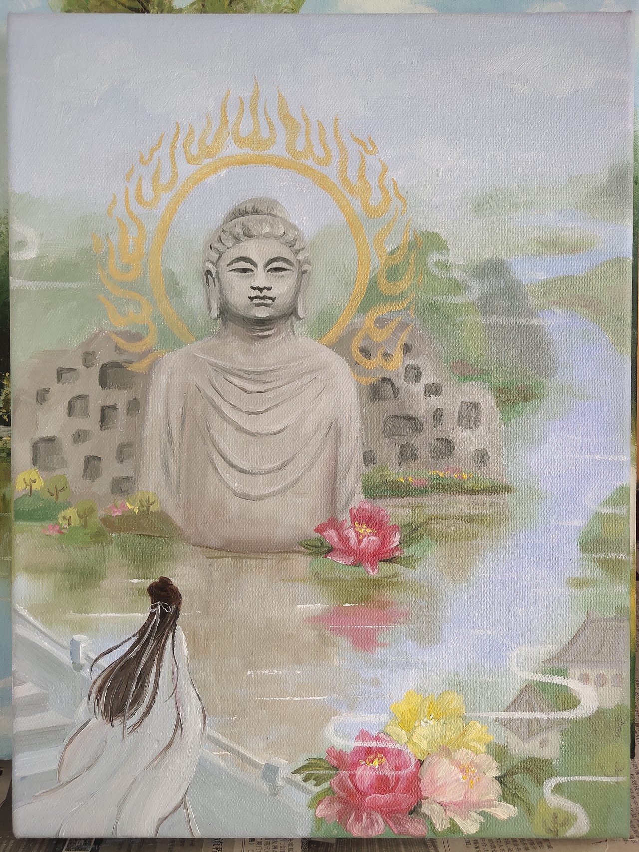 洛阳八大景——1龙门山色（图ZMjI5OTYwNTA4） - 绘画 - 站酷设计师画洛阳原创素材 - 站酷ZCOOL