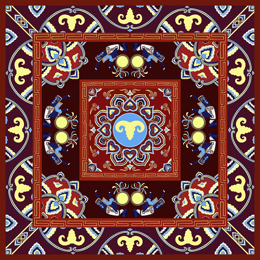 羌族元素图案设计（图ZMzUxMjA0OTMy） - 商业插画 - 站酷设计师露从今夜白lulu原创素材 - 站酷ZCOOL