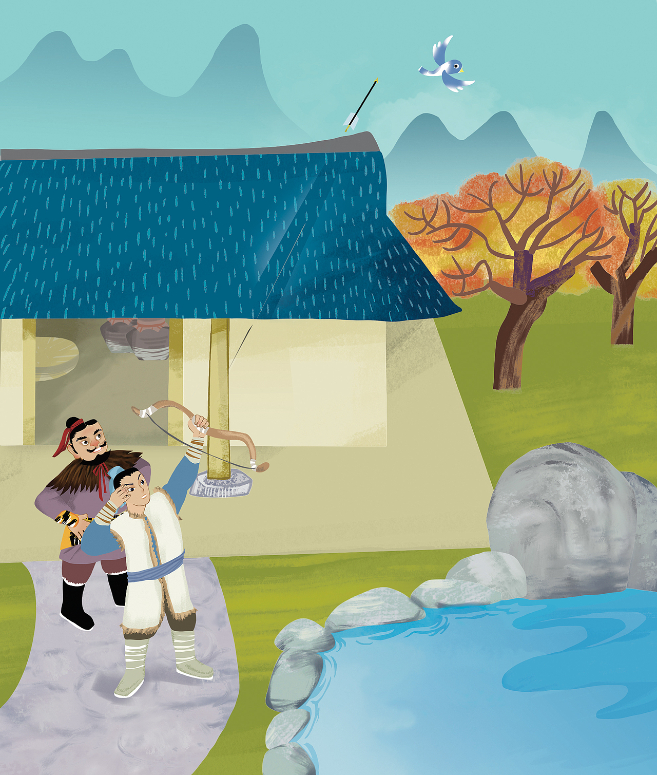 画个国风小故事《纪昌学射》