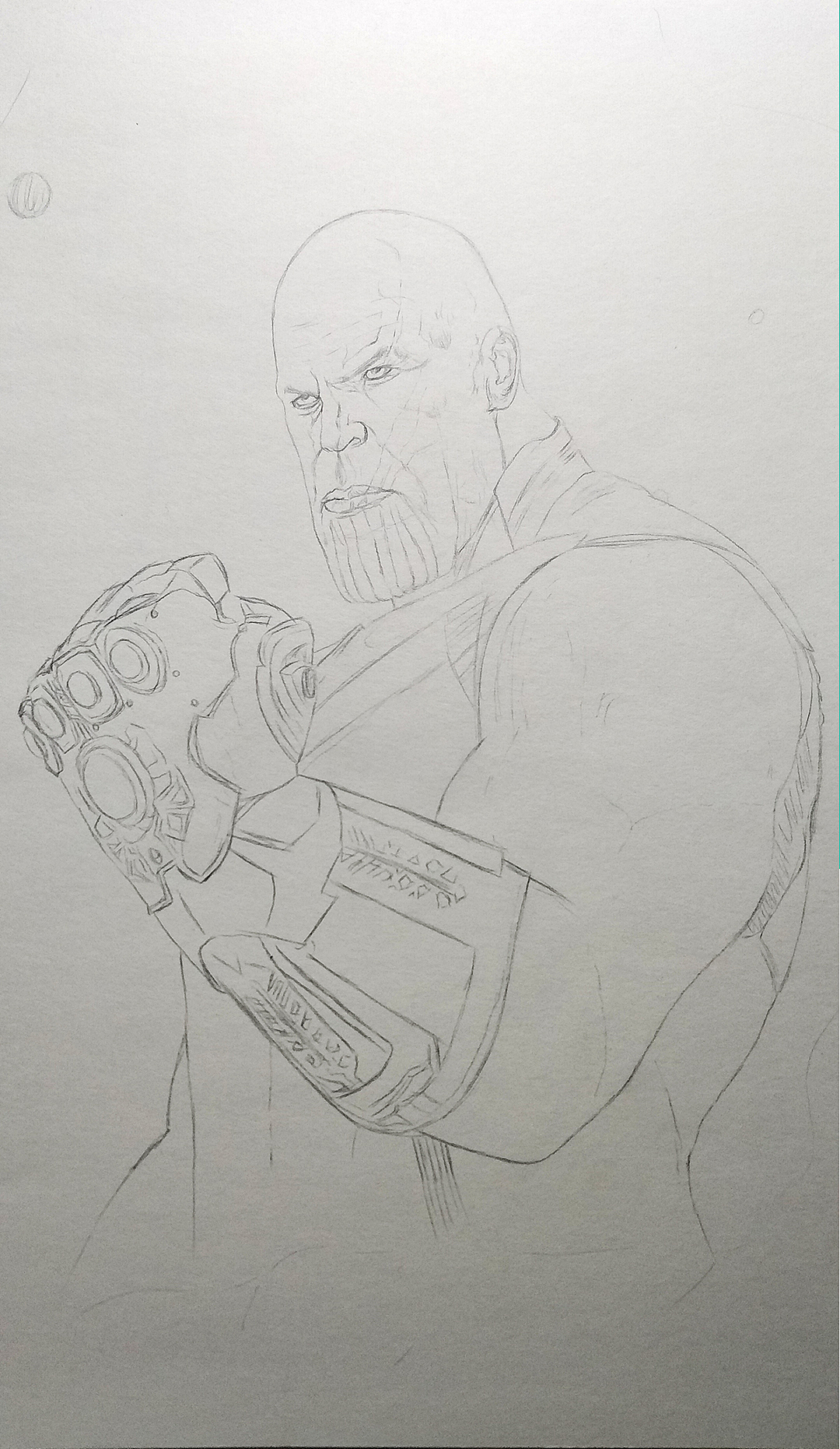 彩铅手绘复联3灭霸