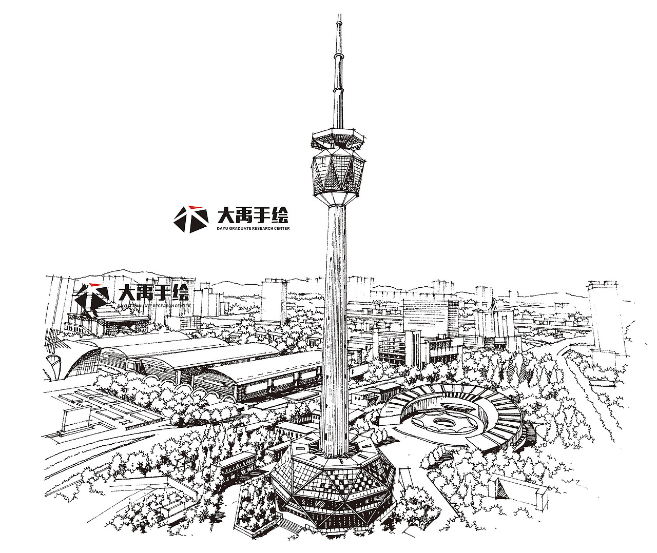大禹手绘--规划手绘临摹（合辑2）（图ZMjE0MDM0NTI4） - 其他空间 - 站酷设计师大禹手绘原创素材 - 站酷ZCOOL