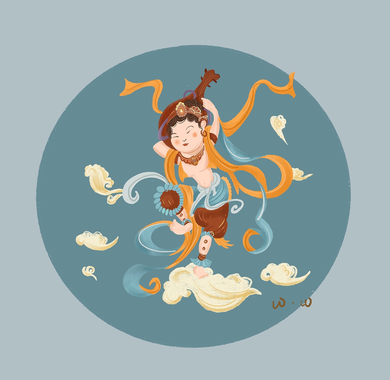 敦煌元素小插画