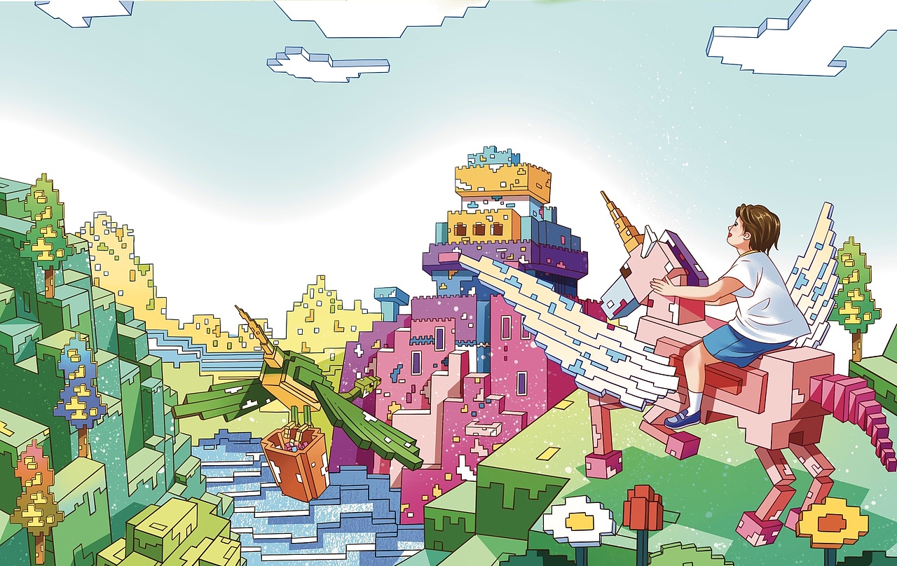 马赛克的世界|儿童插画