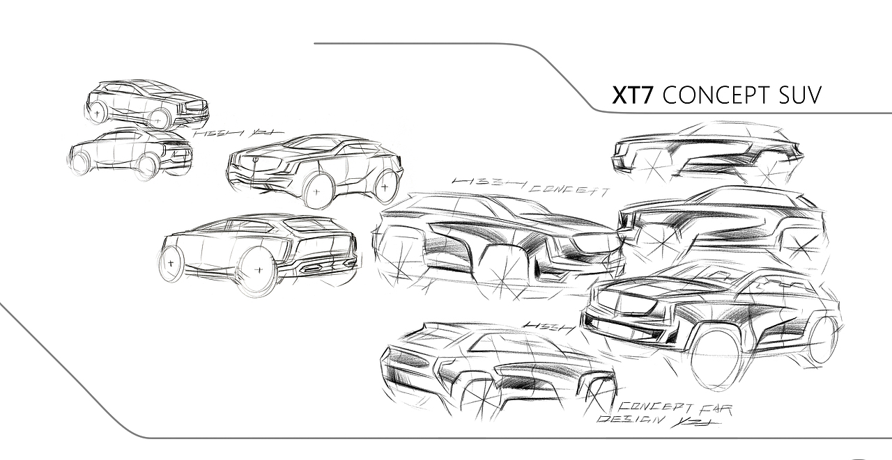 凯迪拉克SUV概念设计及表现过程（图ZNzc3Mjg0NTY=） - 其他工业/产品 - 站酷设计师严专军原创素材 - 站酷ZCOOL