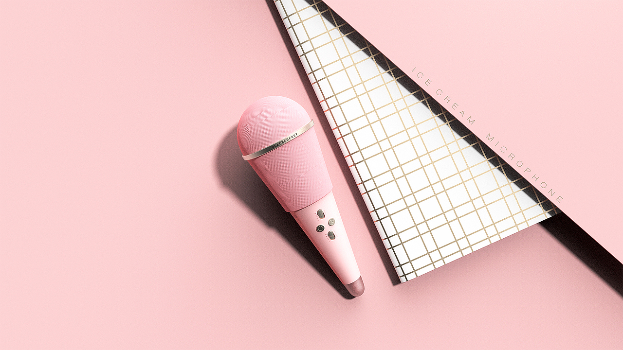 佳简几何设计 XIVO DESIGN | 网红黑樱桃麦克风（图ZMTczODEwNTg4） - 电子产品 - 站酷设计师佳简几何工业设计原创素材 - 站酷ZCOOL