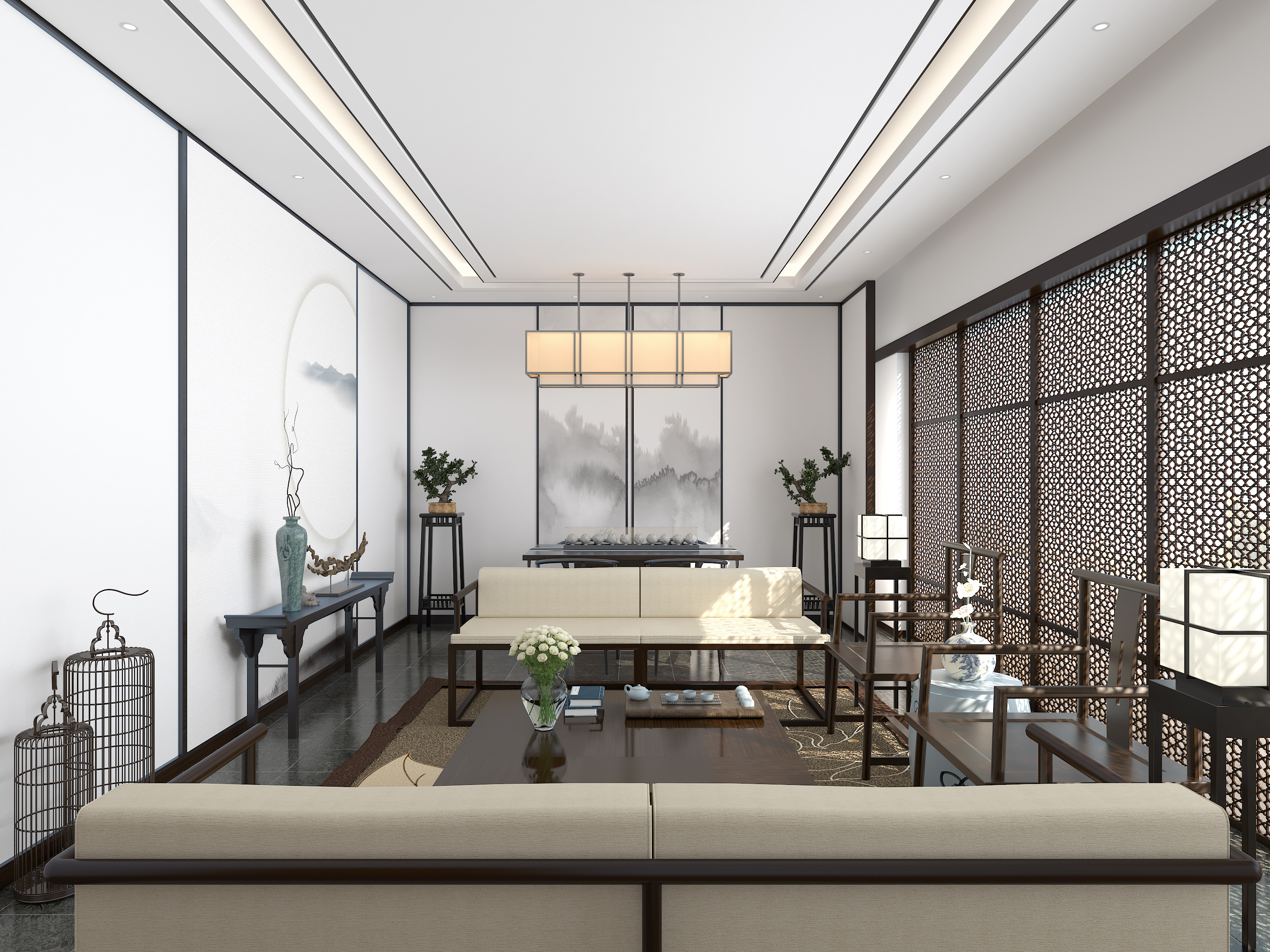 一套中式会客厅